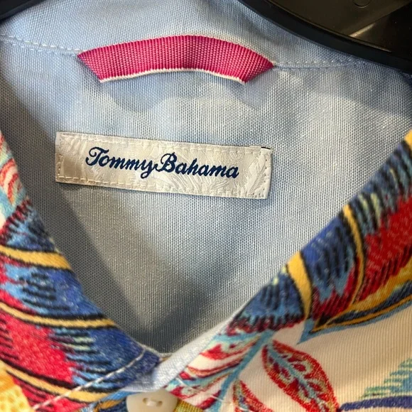 Tommy Bahama Multicolor Leaf Print Shirt - Picture 4 of 5